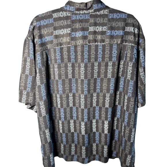 PURITAN XL MENS HAWAIIAN BUTTON UP BLUE SHIRT - Picture 8 of 10